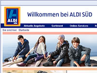 Mit vergleichsweise schwachen (Eigen-)Marken reich geworden: Aldi (Screenshot-Ausschnitt aldi-sued.de)